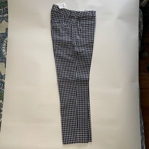 Jcrew gingham skimmer pant NWT